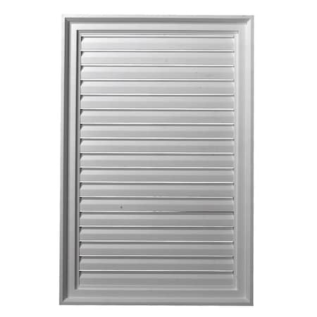 Ekena Millwork Vertical Urethane Gable Vent Louver, Functional, 24"W x 12"H GVVE24X12F